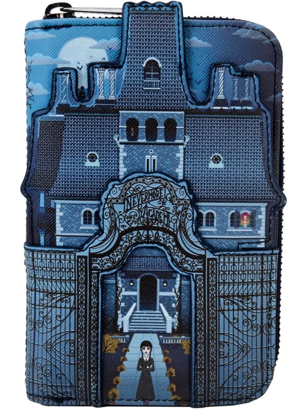 Chic Wednesday Nevermore Castle Zip Around Wallet | Stylish Lounge Accessory